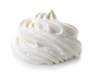 Image showing whipped cream on white background