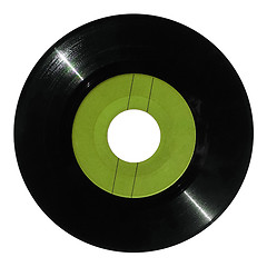 Image showing Green vinyl record