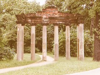 Image showing Sieben Saeulen ruins in Dessau Germany vintage