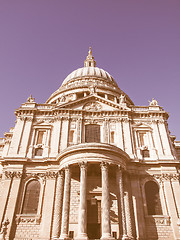 Image showing St Paul Cathedral, London vintage