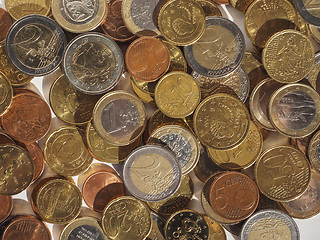 Image showing Euro coins background