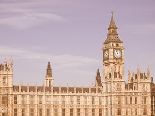 Image showing Houses of Parliament vintage