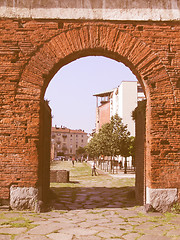 Image showing Porte Palatine, Turin vintage