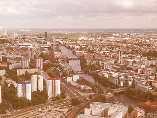 Image showing Berlin aerial view vintage