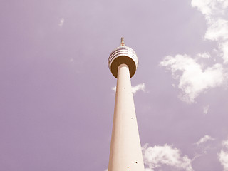 Image showing TV tower in Stuttgart vintage