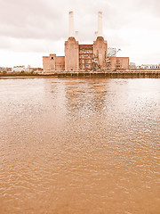 Image showing Battersea Powerstation London vintage