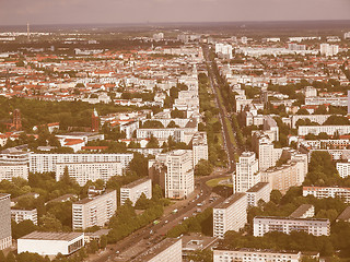 Image showing Berlin aerial view vintage