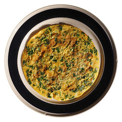 Image showing Parsley cilantro omelette