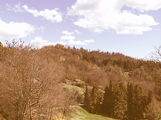 Image showing Turin hills vintage