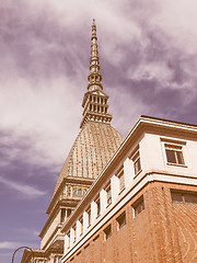 Image showing Mole Antonelliana Turin vintage