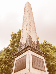 Image showing Egyptian obelisk, London vintage