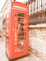 Image showing London telephone box vintage