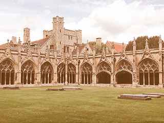 Image showing Canterbury Cathedral vintage