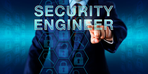 Image showing Recruiter Pressing SECURITY ENGINEER