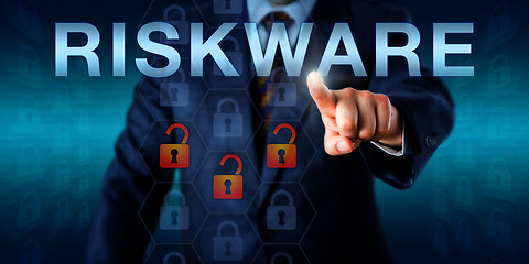 Image showing IT Specialist Touching RISKWARE