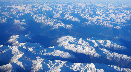 Image showing Aerial view on the Swiss alps