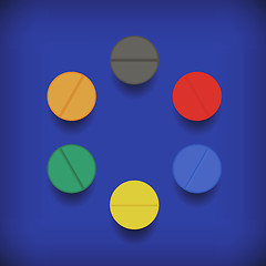 Image showing Set of Colorful Pills