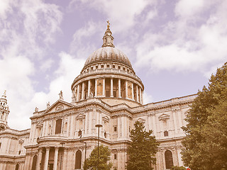 Image showing St Paul Cathedral, London vintage