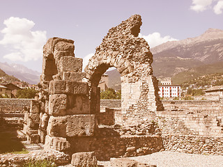 Image showing Roman Theatre Aosta vintage