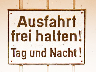 Image showing  A sign vintage