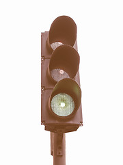 Image showing  Traffic light semaphore vintage