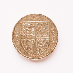 Image showing  UK 1 Pound coin vintage