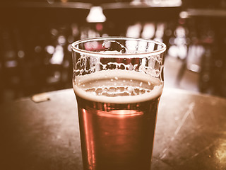 Image showing  Pint of beer vintage