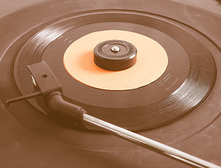 Image showing  Vinyl record on turntable vintage