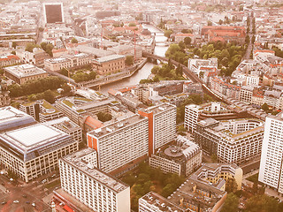 Image showing Berlin aerial view vintage