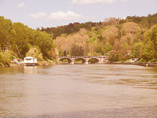 Image showing River Po Turin vintage