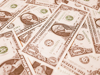 Image showing  Dollar notes 1 Dollar vintage