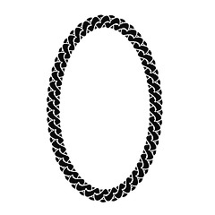 Image showing Black Chain Oval Frame