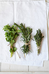 Image showing Mixed fresh herbs