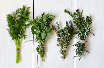 Image showing Mixed fresh herbs