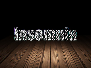 Image showing Health concept: Insomnia in grunge dark room