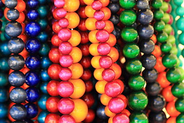 Image showing wooden beads background\r\n