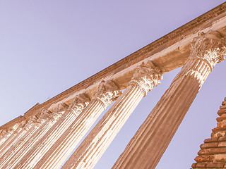 Image showing Retro looking Colonne di San Lorenzo Milan