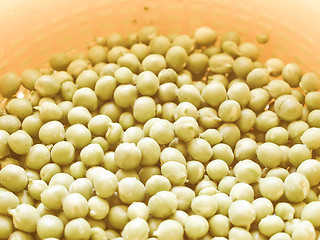 Image showing Retro looking Green peas