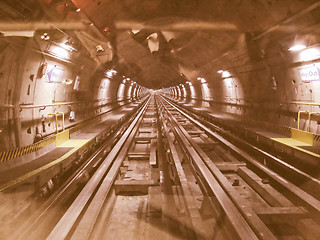 Image showing  Tube underground subway metro tu vintage