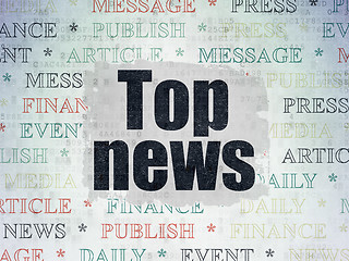 Image showing News concept: Top News on Digital Paper background