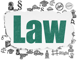 Image showing Law concept: Law on Torn Paper background