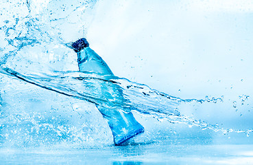 Image showing Bottle of water splash