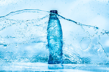 Image showing Bottle of water splash