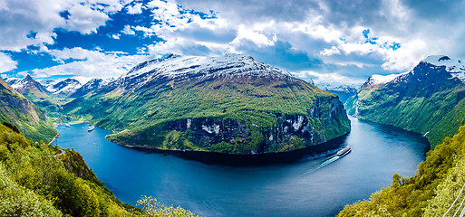 Image showing Geiranger fjord, Norway.