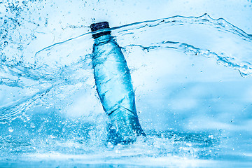 Image showing Bottle of water splash