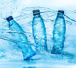 Image showing Bottle of water splash