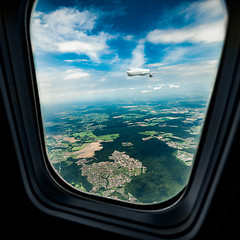 Image showing Airplane window