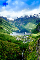 Image showing Geiranger fjord, Norway.