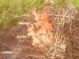 Image showing  Burning fire vintage