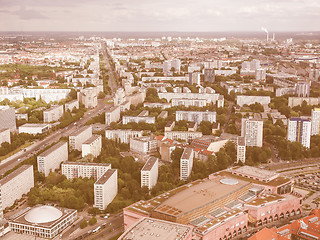 Image showing Berlin aerial view vintage